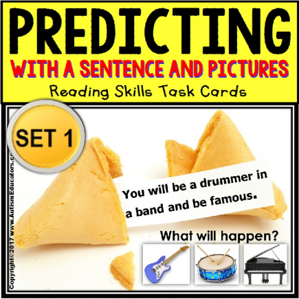 Reading Comprehension PREDICTING WHAT HAPPENS Task Cards “Task Box Filler”